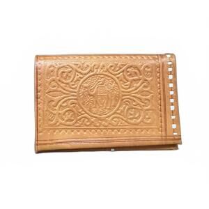 Moroccan Genuine Leather Wallet Hand tooled & stitched Bi-fold